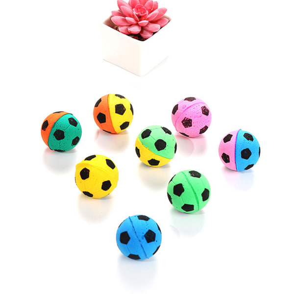 10 st Pet Toy Latex Ball Kattunge Ball Leksaksbollar Kattunge för Chase Chew Toy Small Pet Interactive Multi Color Balls