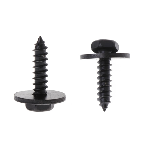 10 kpl 4,8x19mm Itsekierteittävät ruuvit kiinteällä aluslevyllä 8mm kuusiokanta musta