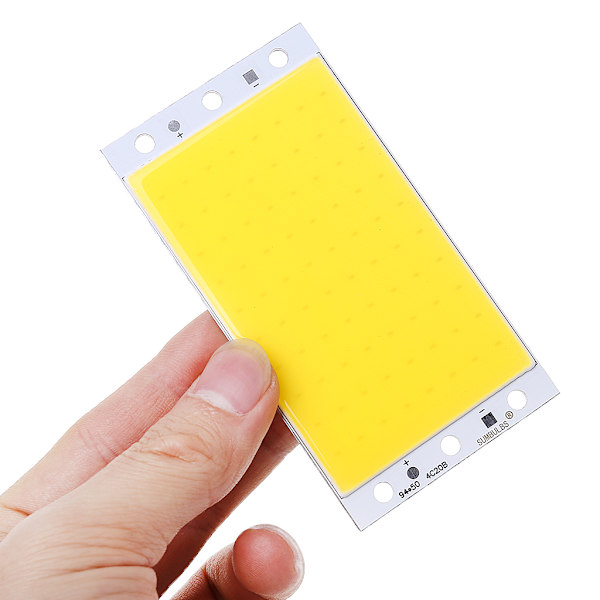 94x50mm COB Panel Light DC12-24V LED Strip Shape Lamp 15W Hög ljusstyrka LED Li White
