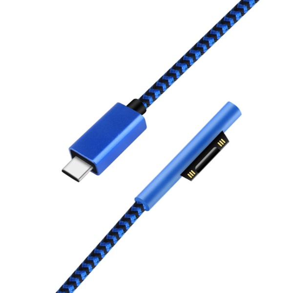 1,8 m USB Type-C power adapter 15v 3A Pd snabbladdningskabel Lämplig för Microsoft- Surface Pro 3 4 5 6 7 Blue