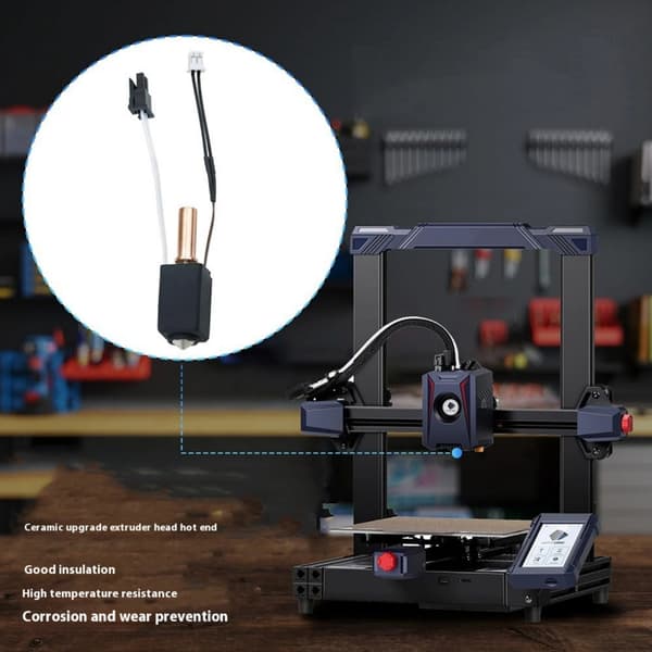 Uppgraderingar för 2 Hotend Kit Termistor Värmepatron 0.4mm Skrivhuvud