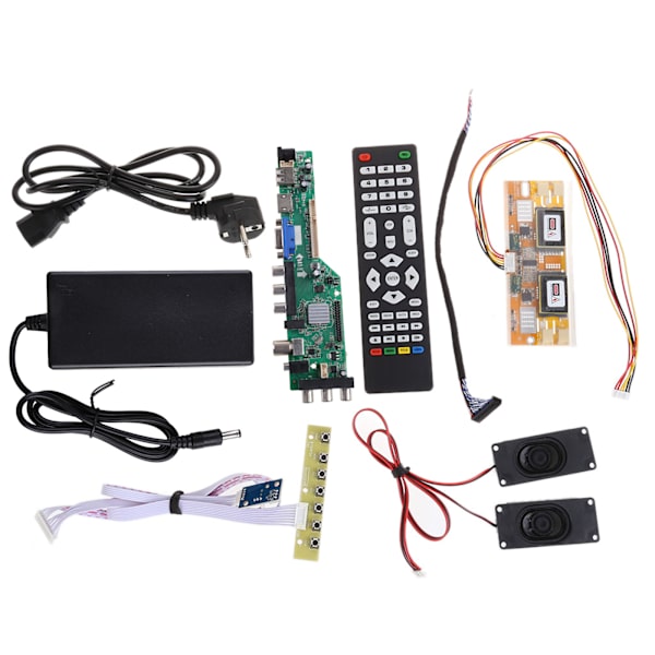 Professionell Drivrutinskort Set Fjärrkontroll 5-32 Tum Universal LCD TV Kontroller Enkel Montering 12V/4A Kvalitetsmaterial