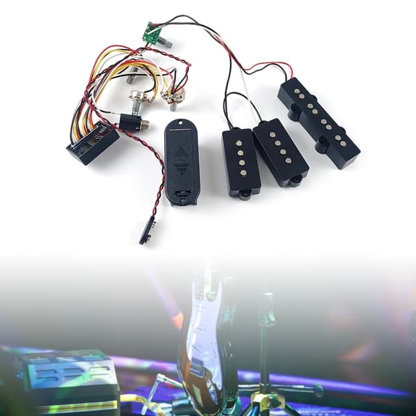 Elektrisk gitarforsterkerkrets med 3-bånds equalizer EQ forforsterkerkrets