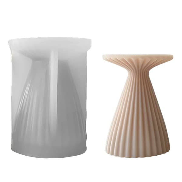 Geometrisk silikonform gips cement ljusstake form ljus basformar 1045