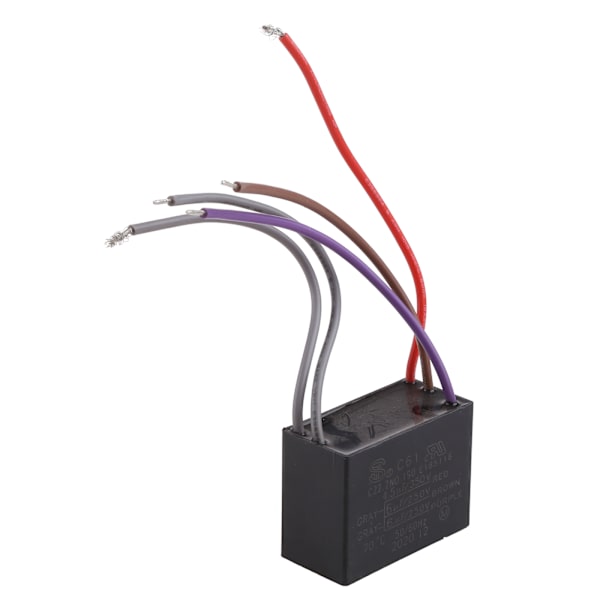 CBB61 Takfläktkondensator 4,5uf+6uf+6uf 5-ledare 250V 5-växlad startkondensator