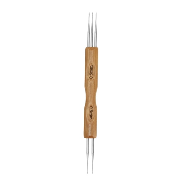 Dobbelt Ende Dreadlock Hæklenål 0,5 mm 0,75 mm Nål Vævning Hækling, Inkluderer 1 Krog, 2 Kroge, 3 Kroge til Fletning