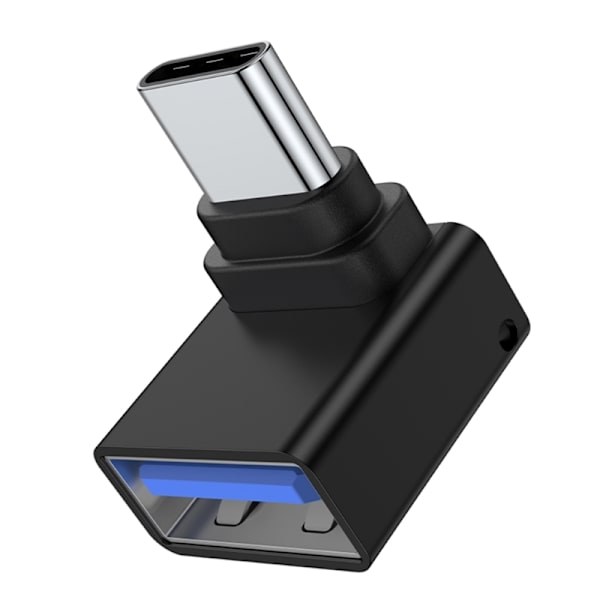 USB 3.0 Hona till Typ C Hane 90 Graders Rätvinklig Förlängningsadapter USB C Uppåt Nedåt OTG-kontakt för Laptop