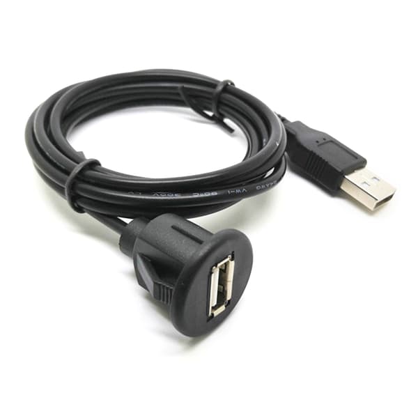 Lydkabeluttak USB2.0 Bil Dashbord Innfelt Monteringspanel Forlengelseskabeladapter