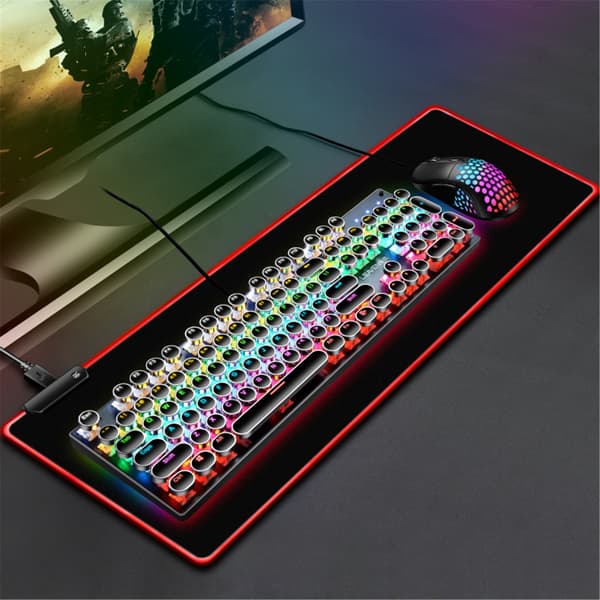 Gaming Musematte LED Musematte Datatastaturmatte Musematte Utvidet Stor
