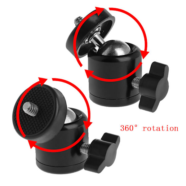 1/4\" Hot Shoe Mini Ball för Head Flash Bracket Hållare Monteringsskruv för Camera Tri