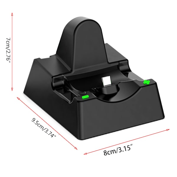 Laddningsdocka för Switch/Lite/Joy-Con/ PRO Compact Charger Stand Station med LED-indikator och typ C laddningskabel