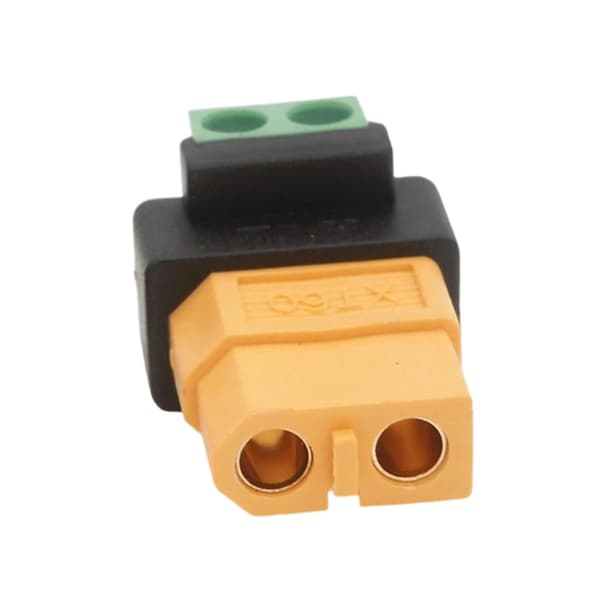 XT60 til 2-pinners adapter solcellepanel UAV ladekontakt hode 10A kapasitet