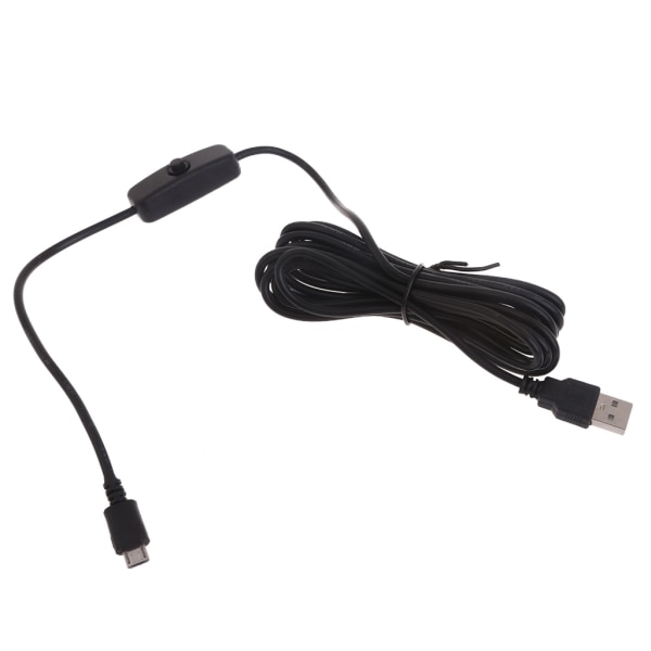 Micro USB Power Laddningskabel med Switch USB2.0 till MicroUSB Converter för RaspberryPi USB till mikro USB -kabel White 1m