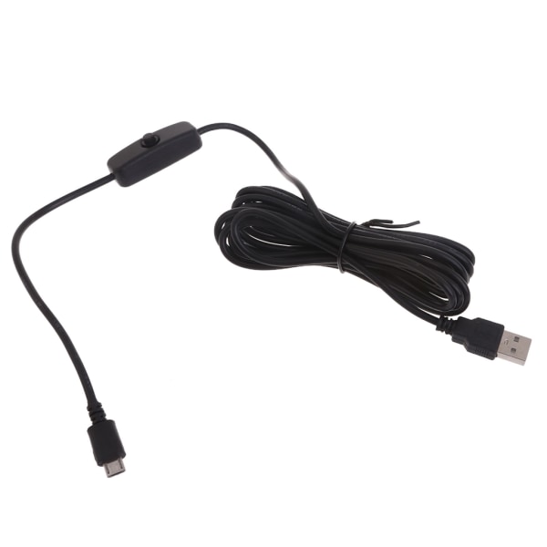 Micro USB Power Laddningskabel med Switch USB2.0 till MicroUSB Converter för RaspberryPi USB till mikro USB -kabel White 3m