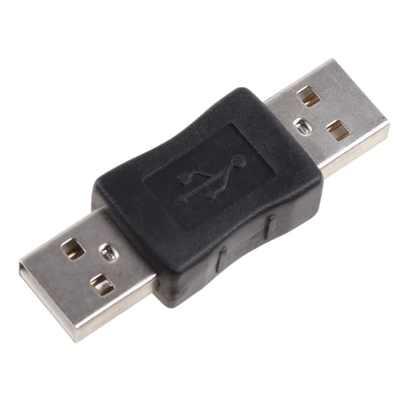 USB 2.0 Han til USB 2.0 Han Adapter, USB2.0 Konverter Kobling Forlænger Connector Konverter, Sort