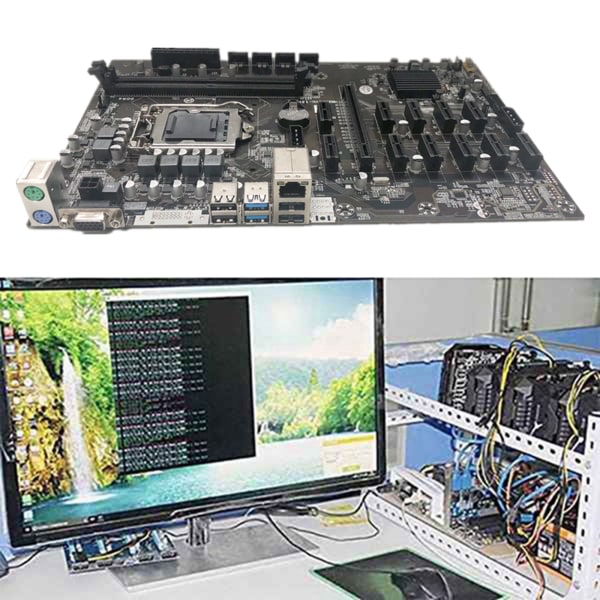 B250 BTC Mining Machine Moderkort 12 PCI-E16X grafikkort SODIMM LGA 1151 DDR4 SATA3.0 Stöd VGA MSATA för Miner