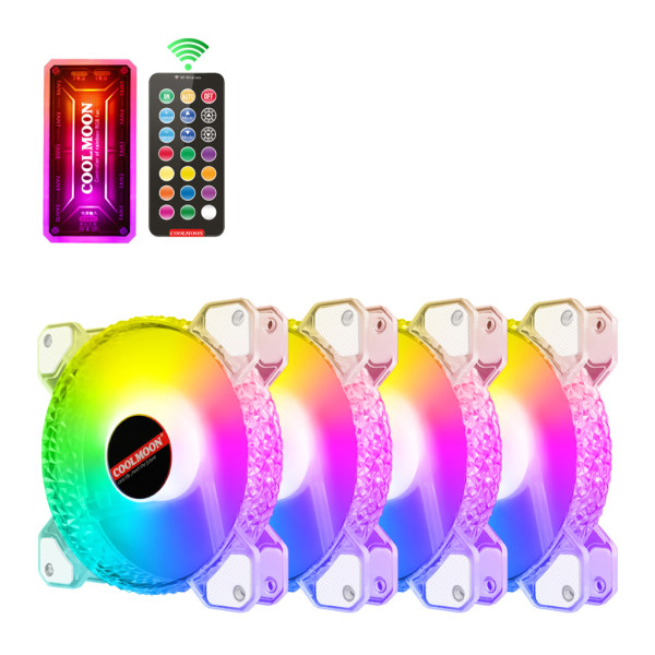Diamond 120mm Vifte Kjøling PC Datamaskin for Kabinettvifter PWM 6PIN Justerbar Stille Kjøler Mute RGB Vifte Radiator Aura Sync