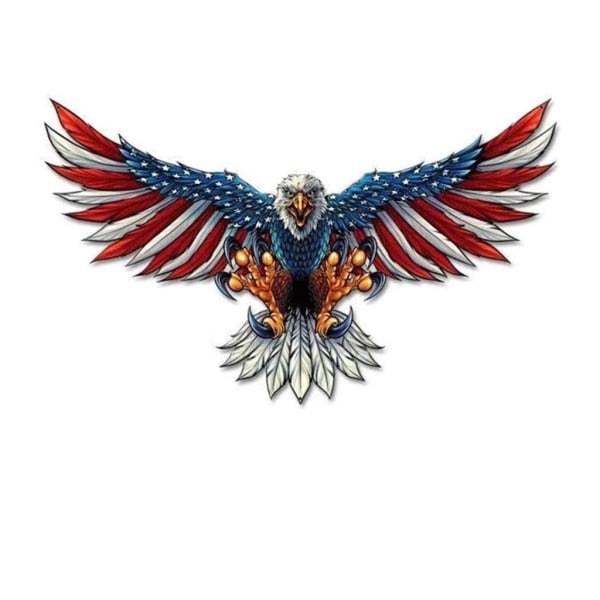 Bildekal flyger för Hawk Truck USA Eagle Flag Sticker Huvdekaler Reflekterande tejp Självhäftande B