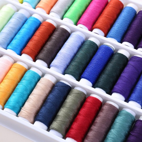 39 olika färger polyester sytrådar Set för handmaskinsömmar