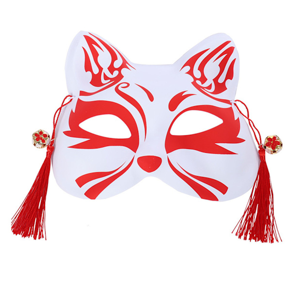 Anime Halv Ansiktsmask för Katt PVC Cosplay Party Mask Handmålad Rävmask för Maskerad Nattklubbshower Dansrollspel
