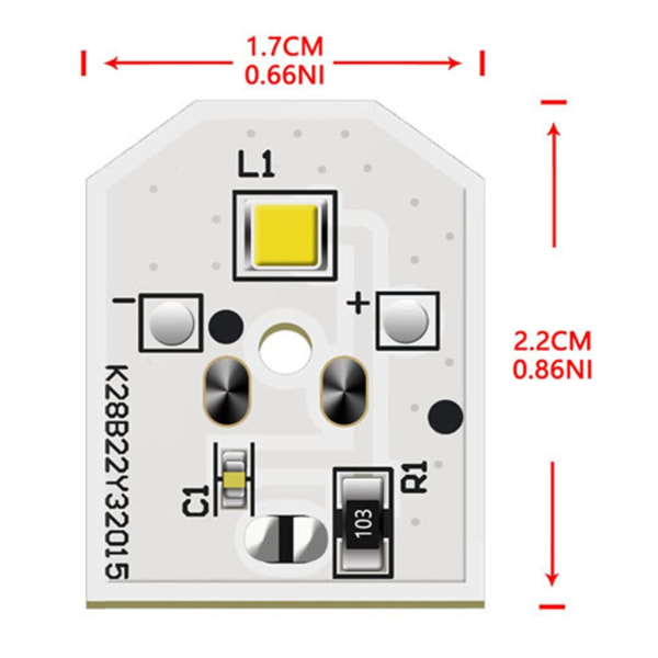 Frys Kylskåp LED-lampa WR55X11132 WR55X25754 Ljus för GE GFE26GGHBB GGHCWW Universal Kylskåpslampa