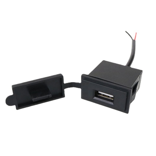 Billaddare 12/24V uttag 2,4A Adapter Enkel USB Fyrkantig Form Vattentät Power Strömbrytare För Bilsäkerhetsskydd