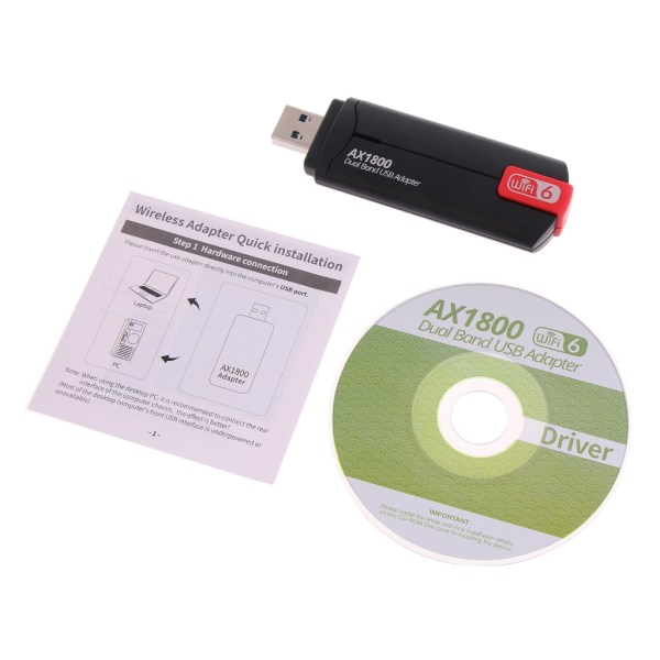 WiFi 6 USB adapter Dual-Band AX1800 USB3.0 WiFi6-adapter 2,4/5GHz trådlöst Wi-Fi-dongel nätverkskort för Windows7/10/11