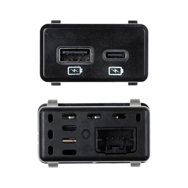 Liten USB-ladeadapter for bil, USB-ladestasjon i plast