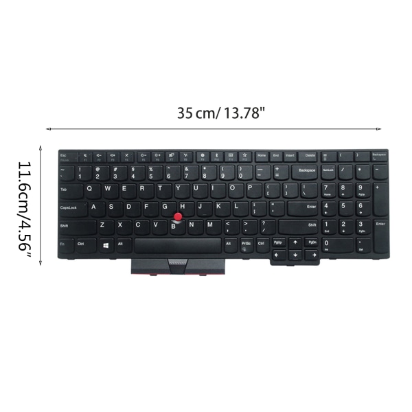 Original US Layout Engelskt tangentbord utan bakgrundsbelyst för Thinkpad T570 T580 T570 P51S T580 P52S Laptop, Svart