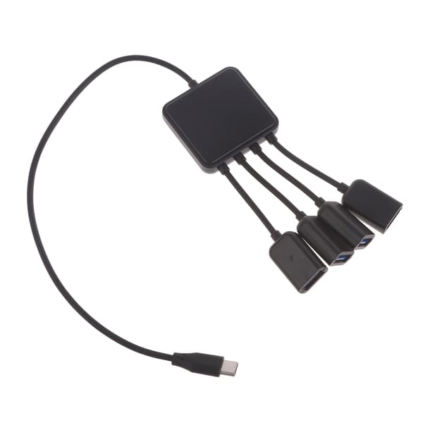 4 i 1 Type C HUB Han til Hun USB 2.0 Adapterkabel Type C Splitter Til Smartphones Computer Tablet Laptop PC