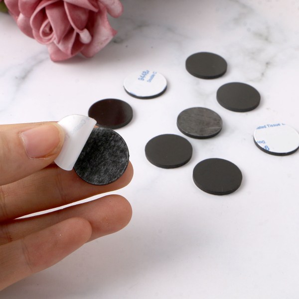 10 st självhäftande magneter för hantverk Flexibla runda magneter med självhäftande baksida Små klibbiga magneter Magnetiska prickar