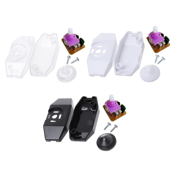 220V 1A Lampa Dimmer Sladd Strömbrytare Plug In Bord Golvljus Dimmer På Av Dimmer Switch Svart/Vit 7x3,3x2,4cm White