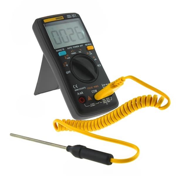AN8009 True-RMS Auto Range Digitalt Multimeter NCV Ohmmeter Voltmeter Amperemeter Svart