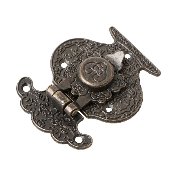 Antik bronshasp för spärr smycken Trälåda Miniskåp Spänne Lås Decora