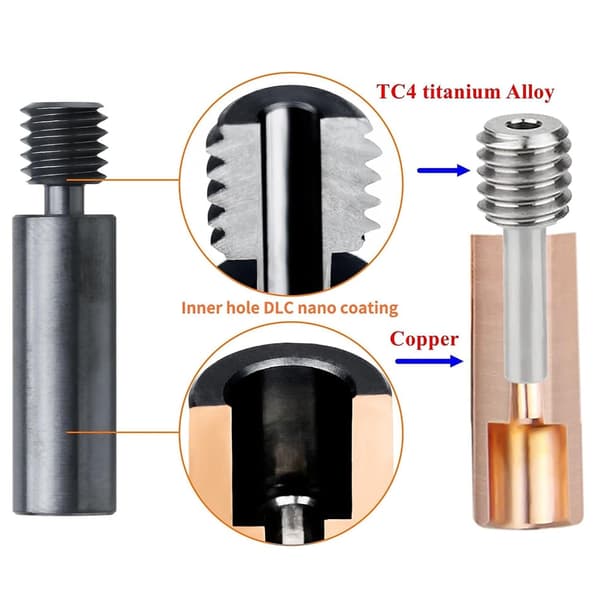 Bimetal Heatbreak til Ender3V2 CR10 Ender3pro/Ender5ProPlus/CR10V2 3D-printere