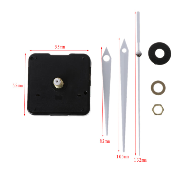 DIY Quartz Clock Movement Silent Kit Set Batteridriven mekanism för inomhus utomhus för tidsklockor användning null - 60