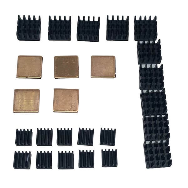 Raspberry Pi Kylfläns Kit Koppar Aluminium Kylfläns för kylning Kylare Raspberry Pi 3 Pi 2 Pi Modell B+ 26st