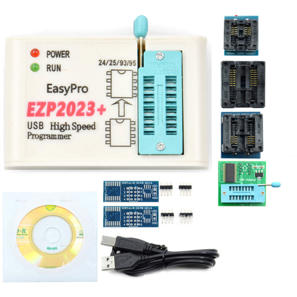 USB SPI Programmer EZP2023 Höghastighets EZP 2023 100% Original Stöd för 24 25 93 95 EEPROM 25 Flash BIOS Chip Uppgradering