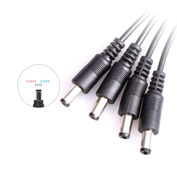 Power DC5,5x2,1mm Anslut dina enheter med enkelhet hona till hane power 22/0,12ASx2C huvudsladd One to eight