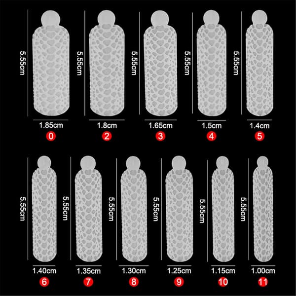 60 st dubbla nagelformar Touch silikonformar för att skapa reliefdesign