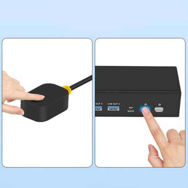8K KVM-switch Datorer Bildskärmar KVM-switch 2 in 2 ut Datorer Delning