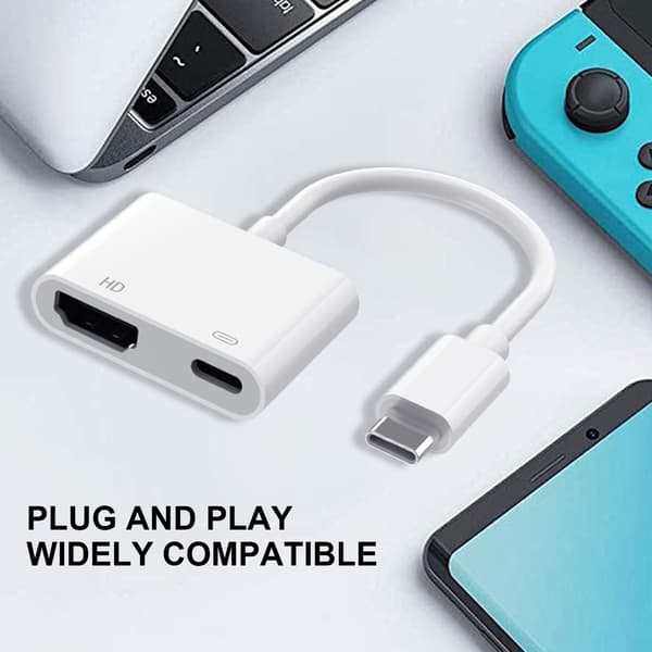 USB C 3.1 10Gbps til 4K60Hz adapterkabel med rask PD100W-lading