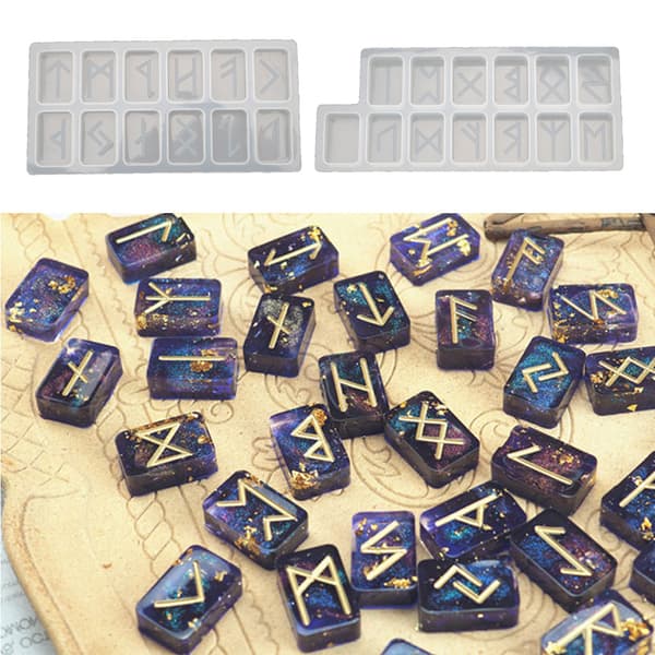 Runer Harpiksform Runesten Epoxy Støbeform Futhark Alfabeter Runer