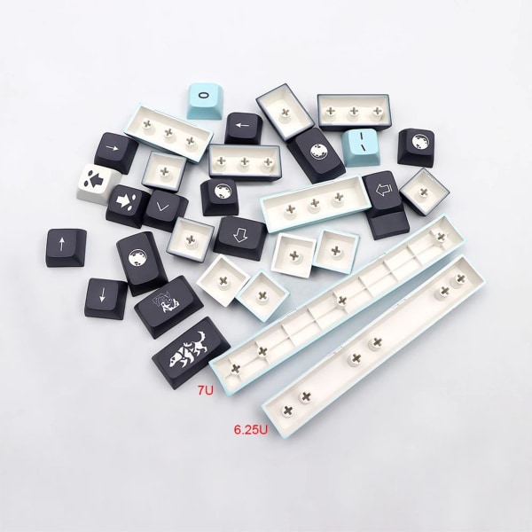 Mizu Keycaps PBT XDA Keycap 132 tangenter för DZ60/RK61/64/gk61/68/75/84/980/104 Mekaniskt tangentbord Tangentlock 7u 6.25u Space