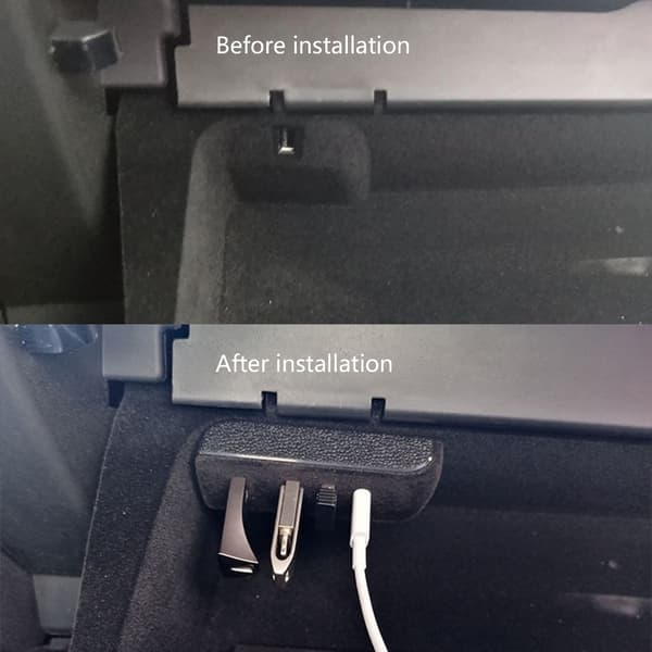 For Model 3/Y Modifiserte Tilbehør Hanskerom Utvidelsesdokk USB-Utvidelse