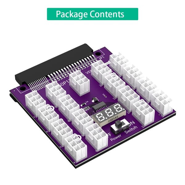 17x 6-Pin Strømforsynings Breakout Board Konvertere 12V Adapter til Mining