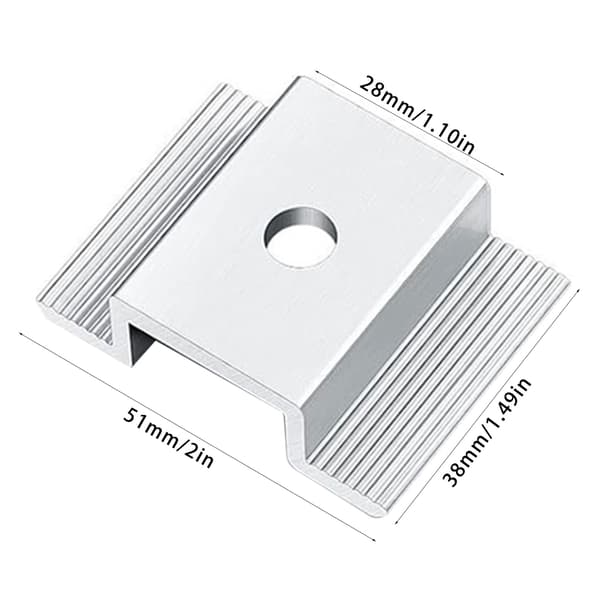 Pakke med 12 solcellepanelklemmer, robust aluminiumslegering for systemoppsett