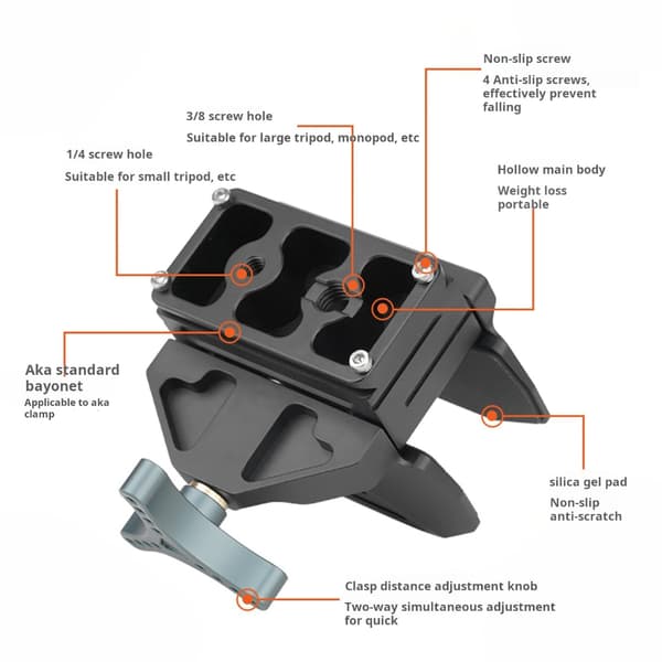 Quick Release Pladeklemme Skydestøtte Sadler Skridsikkert Design Til Jagt