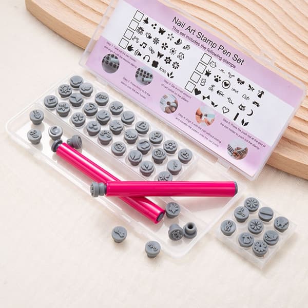 48 dele Manicure Stempelsæt til Neglekunstentusiaster Inkluderer Holdbare Stempler