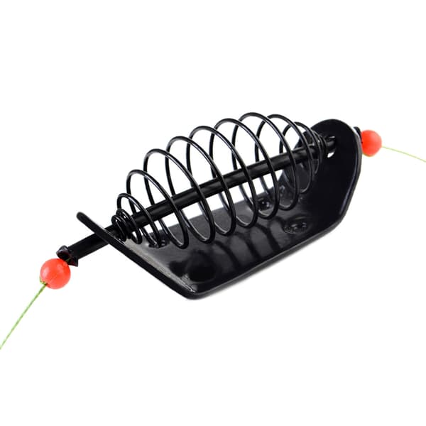 20-100g Fiskemaddingbur Ståltråd 3 Line Krog Fiskefoder med Holder 90g